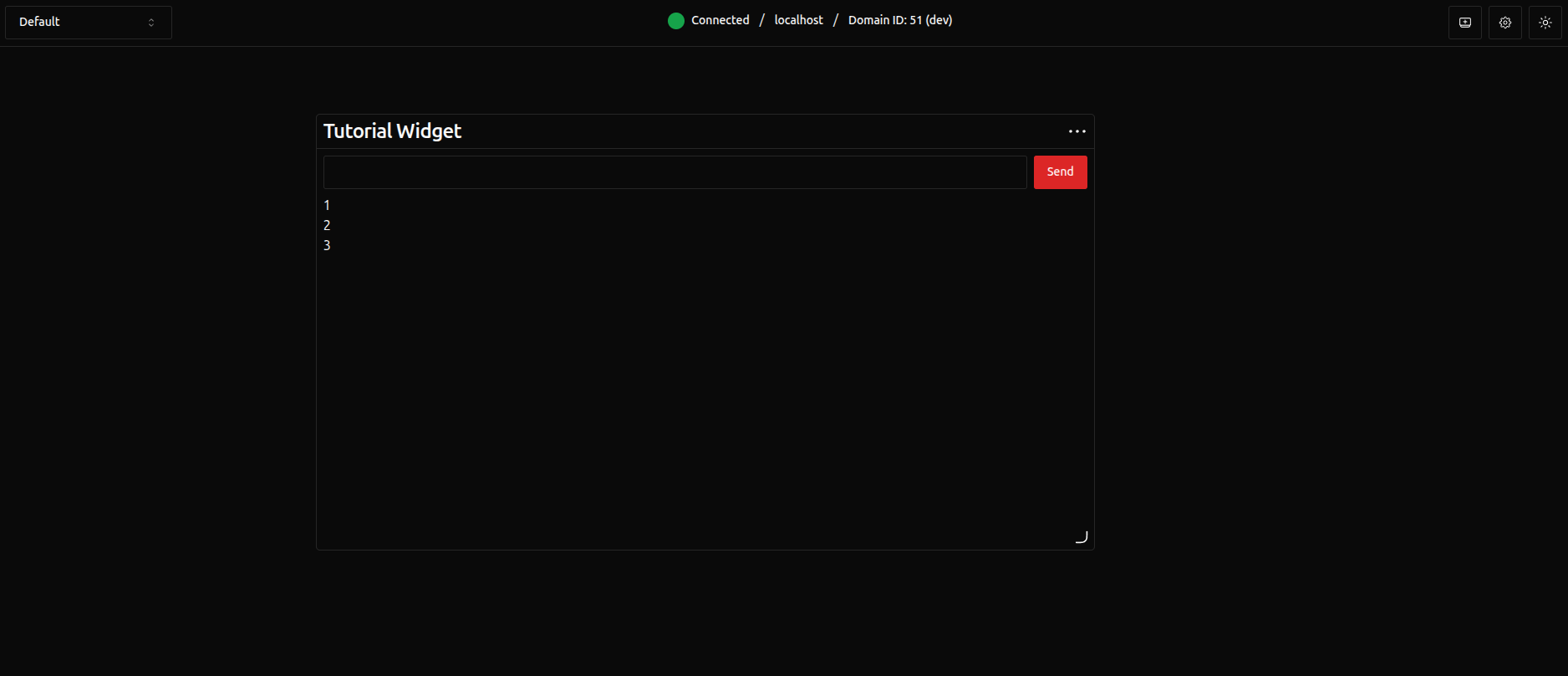 Example widget